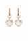 Ladies Chopard Jewelry Happy Gold Heart Earrings 18K With Natural Diamonds Stone