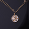 Rose Des Vents Medallion Necklace In 18k Yellow Gold With Diamond Mother Pearl