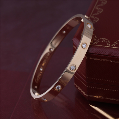 Klassieke de Liefdearmband 10 van New York de Armband Dik Model van de Diamantenliefde in Gele Gouden de Luxejuwelen van 18K