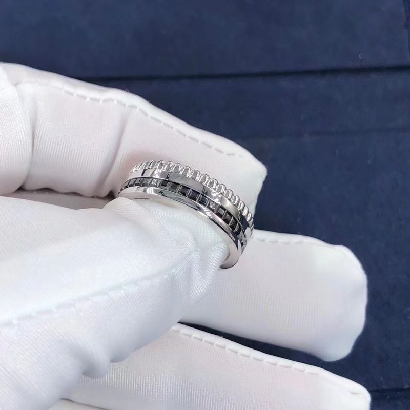 Kwaliteit Van de de Uitgavenring 18k van Quatre van luxe de Gouden Juwelen Zwarte Gouden en Echte Diamanten fabriek