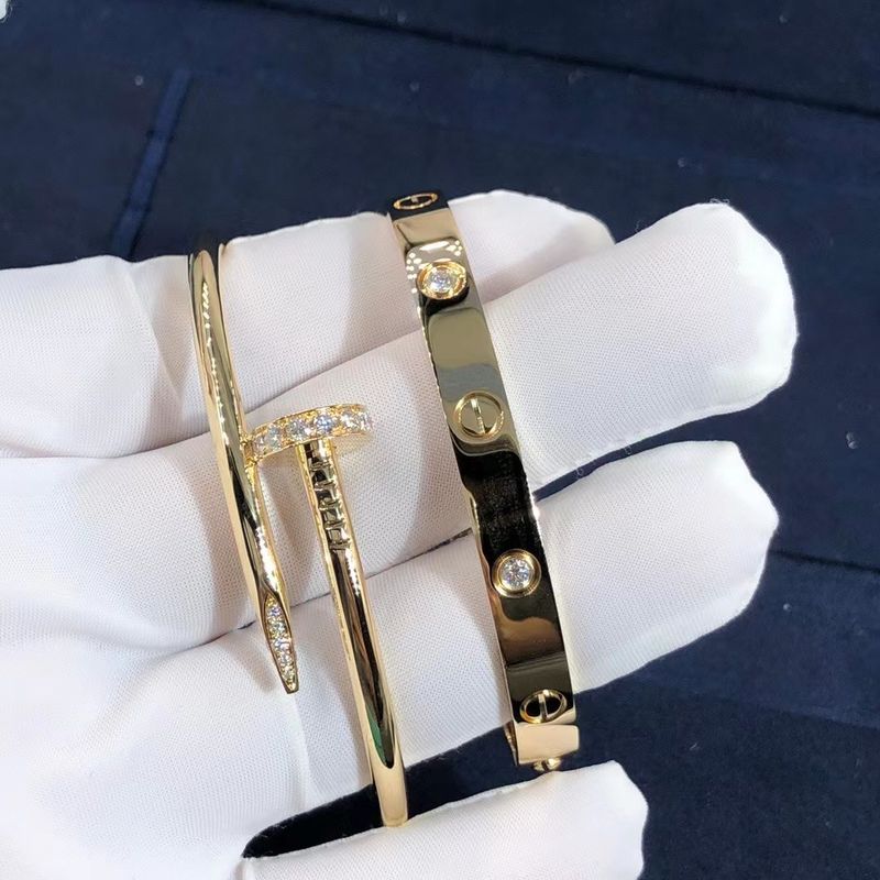 Kwaliteit Nam Gouden de Armband Echt 0,58 Karaat van 18K VERSUS Diamanten Juste Un Clou Bracelet toe fabriek