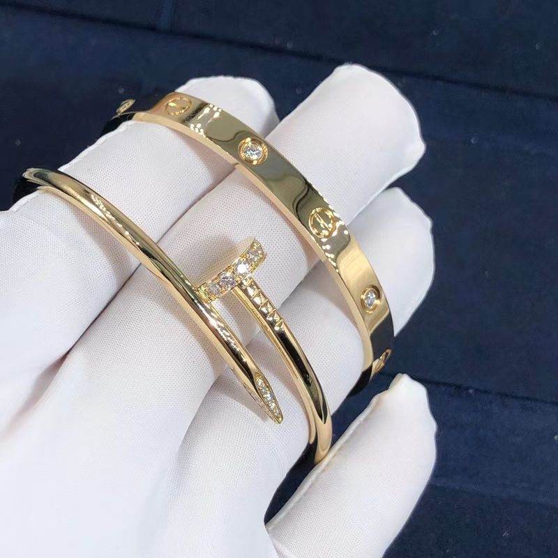 Kwaliteit Nam Gouden de Armband Echt 0,58 Karaat van 18K VERSUS Diamanten Juste Un Clou Bracelet toe fabriek