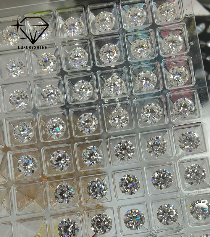 Kwaliteit LuxuryShine VS1 Lab Grown Diamond 1ct 2ct 3ct 4ct 5ct Round Cut White Excellent Cut IGI Certified fabriek