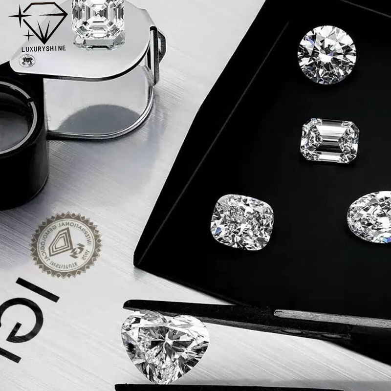 Kwaliteit LuxuryShine VS2 Heart Excellent Cut Lab Groeide Diamant Echte Diamanten & Bruiloftsjuwelen & Op maat gemaakte juwelen Ondersteuning Speciale Aanpassing fabriek