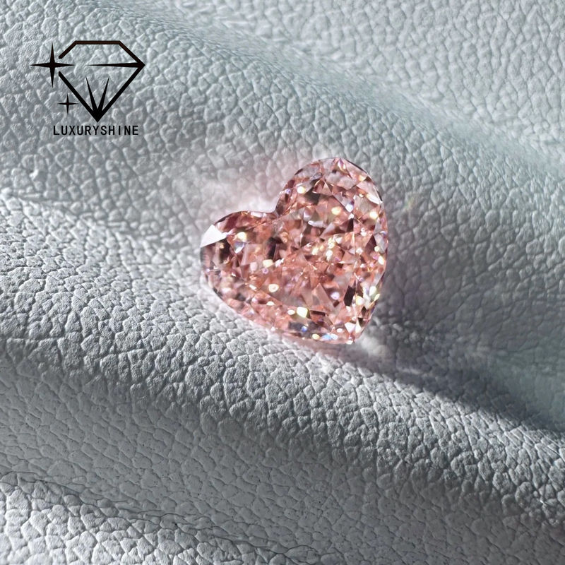 Kwaliteit LuxuryShine Fancy Pink / Fancy Intense Pink / Fancy Vivid Pink Heart Cut Lab Grown Diamond VVS-VS1 Echte Diamanten & Bruidsjuwelen & Op maat gemaakte juwelen fabriek