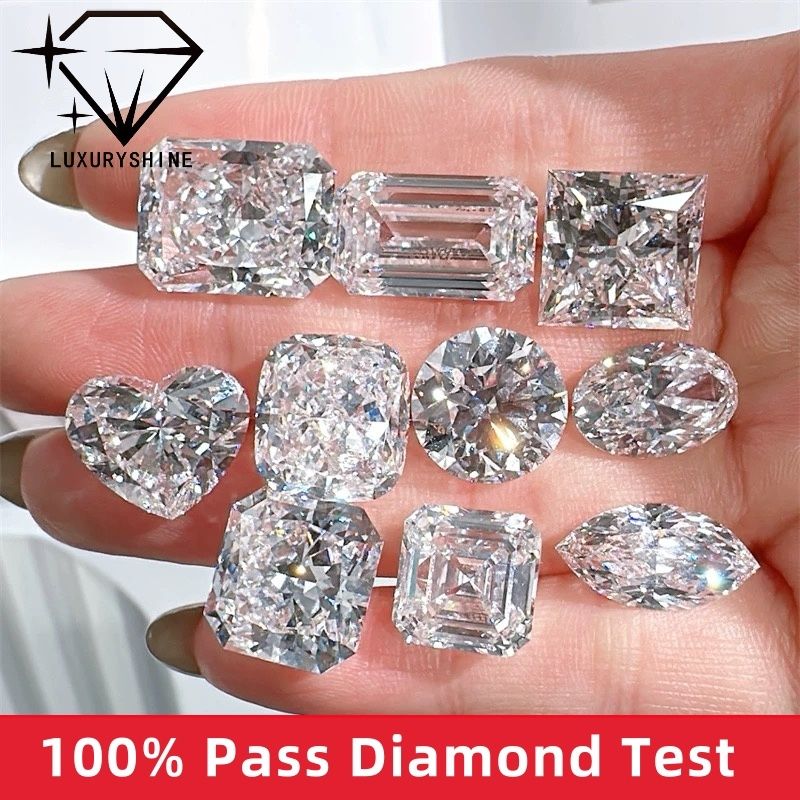 Kwaliteit LuxuryShine VVS-VS Asscher Shape Lab Groeide diamant 0.1-10CT D-F Kleur witte diamant Met IGI-certificaat 3EX gesneden stenen fabriek
