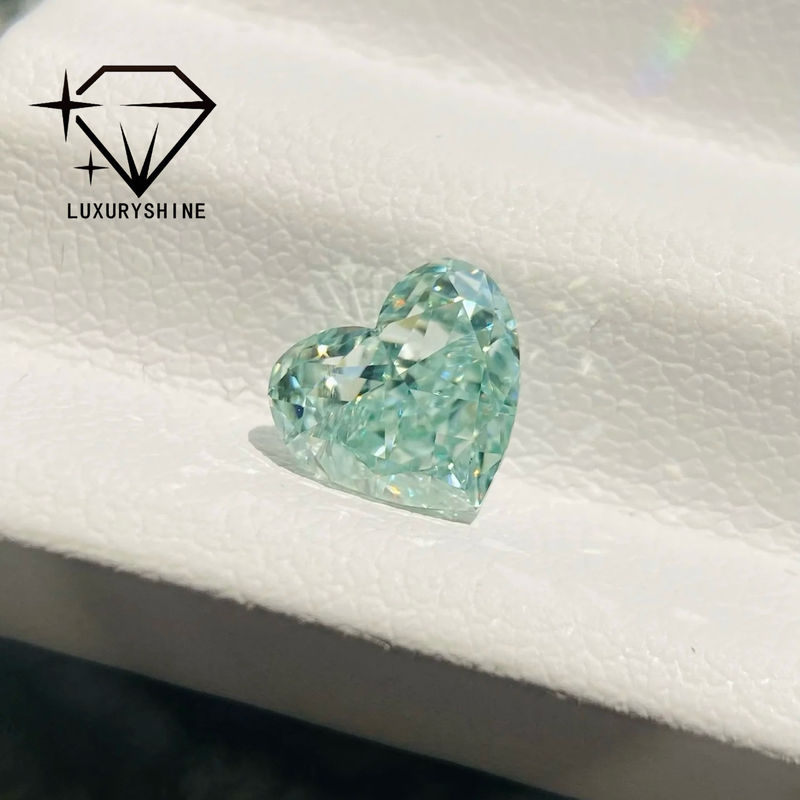 Kwaliteit LuxuryShine Roze / Gele / Groene Hartvormige Lab Gekweekte Diamant VVS-VS Echte Diamanten & Trouwsieraden & Op Maat Gemaakte Sieraden fabriek