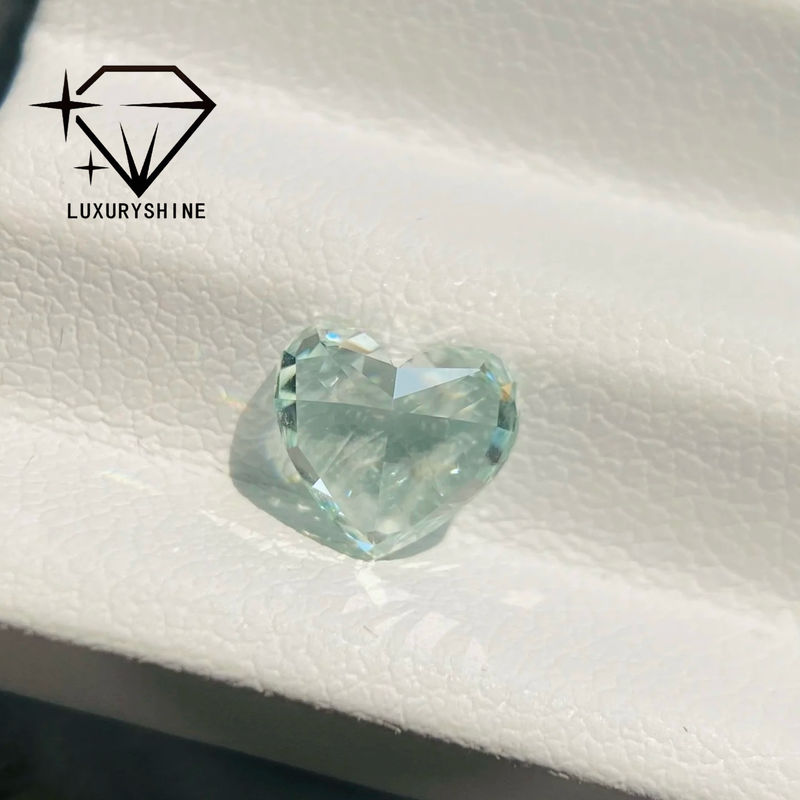 Kwaliteit LuxuryShine Roze / Gele / Groene Hartvormige Lab Gekweekte Diamant VVS-VS Echte Diamanten & Trouwsieraden & Op Maat Gemaakte Sieraden fabriek