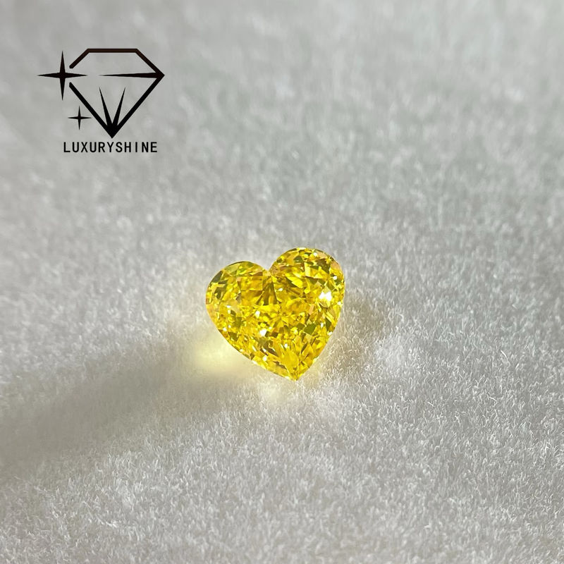 Kwaliteit LuxuryShine Roze / Gele / Groene Hartvormige Lab Gekweekte Diamant VVS-VS Echte Diamanten & Trouwsieraden & Op Maat Gemaakte Sieraden fabriek