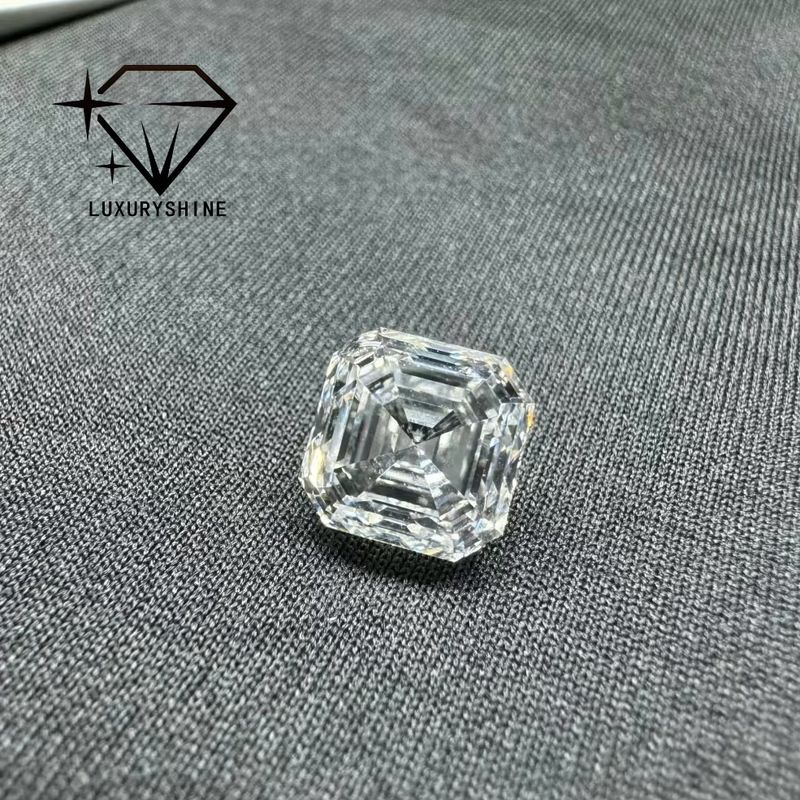 Kwaliteit LuxuryShine VVS-VS 0.1-10CT Asscher Shape Lab Groeide diamant D-F Kleur witte diamant Met IGI-certificaat 3EX gesneden stenen fabriek