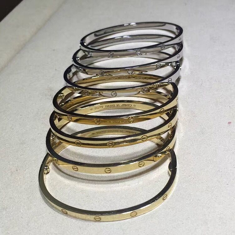 Kwaliteit Juwelen18k Gouden Armband, Dun Liefde Gepersonaliseerd Gouden Halsband Klein Model fabriek