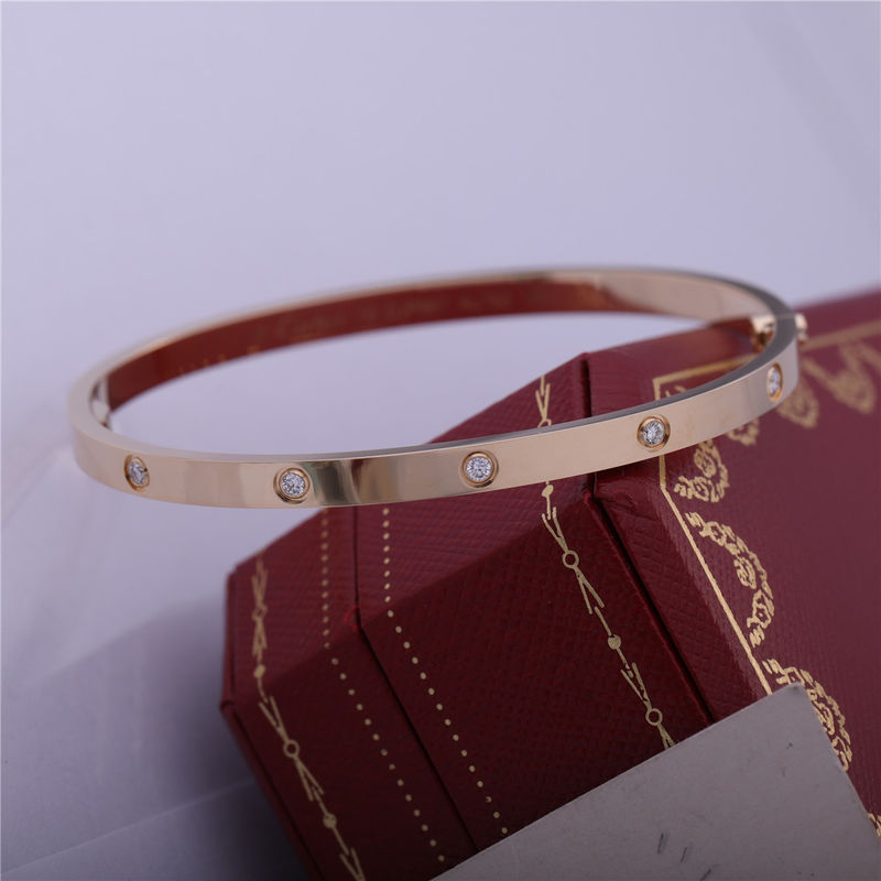 Kwaliteit Kleine Model 10 Diamanten in Gele Gouden de Liefdearmband B6047817 van 18k fabriek