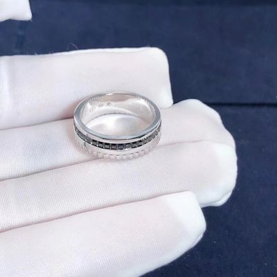 Kwaliteit Van de de Uitgavenring 18k van Quatre van luxe de Gouden Juwelen Zwarte Gouden en Echte Diamanten fabriek