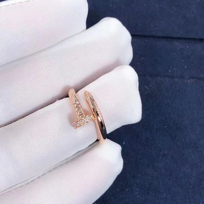 Kwaliteit Cartier Juste-de V.N. Clou Ring Yellow Gold White Gold Rose Gold And Real Diamonds fabriek