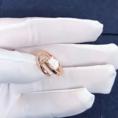 Kwaliteit Cartier Juste-de V.N. Clou Ring Yellow Gold White Gold Rose Gold And Real Diamonds fabriek