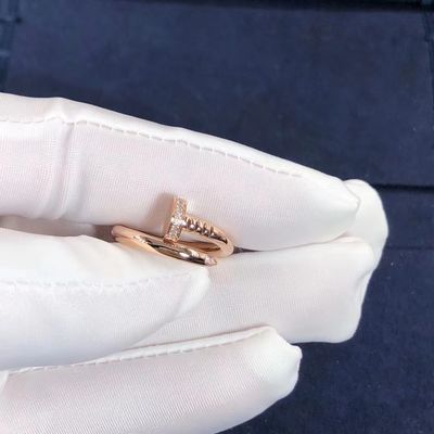 Kwaliteit Cartier Juste-de V.N. Clou Ring Yellow Gold White Gold Rose Gold And Real Diamonds fabriek