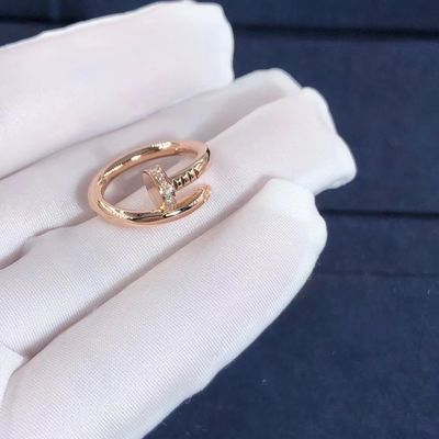Kwaliteit Cartier Juste-de V.N. Clou Ring Yellow Gold White Gold Rose Gold And Real Diamonds fabriek