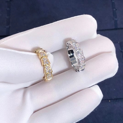 De fabriek maakt de Adder tot Ring 18k van BVLGARI Serpenti Gouden en Echte Diamanten Rose Gold