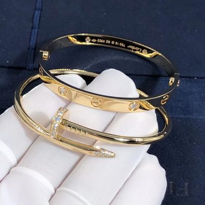 Kwaliteit Nam Gouden de Armband Echt 0,58 Karaat van 18K VERSUS Diamanten Juste Un Clou Bracelet toe fabriek