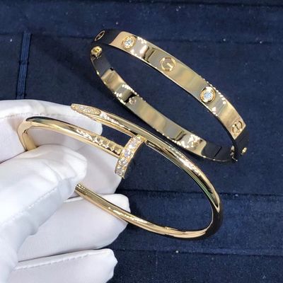 Kwaliteit Nam Gouden de Armband Echt 0,58 Karaat van 18K VERSUS Diamanten Juste Un Clou Bracelet toe fabriek