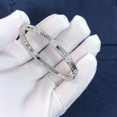 Kwaliteit De nam de Gele Honingklaverarmband Middelgrote Model18k van VCA Perlee//Witgoud VERSUS Diamanten toe fabriek