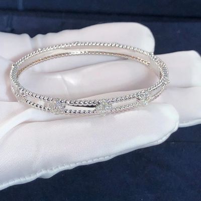 Kwaliteit De nam de Gele Honingklaverarmband Middelgrote Model18k van VCA Perlee//Witgoud VERSUS Diamanten toe fabriek