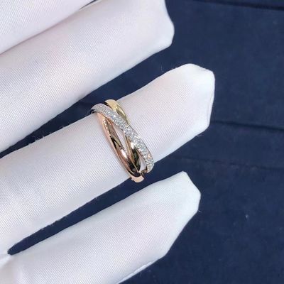 Kwaliteit Klein Modelcartier trinity ring 18K Witte Gele Rose Gold With Diamonds fabriek