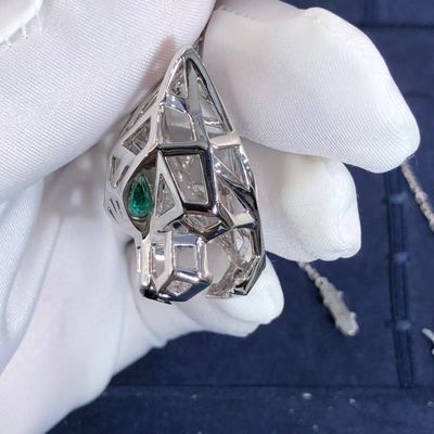Kwaliteit 18K van de Rijpanthere van de witgoudauto de Halsbandonyx VERSUS Aangepaste Diamanten fabriek