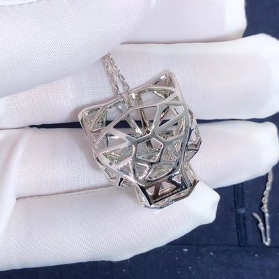 Kwaliteit 18K van de Rijpanthere van de witgoudauto de Halsbandonyx VERSUS Aangepaste Diamanten fabriek