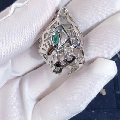 Kwaliteit 18K van de Rijpanthere van de witgoudauto de Halsbandonyx VERSUS Aangepaste Diamanten fabriek