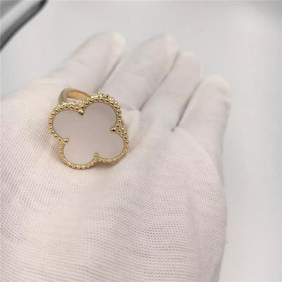 Kwaliteit VCARF78900 Van Cleef en Magisch Alhambra de Rings Geel Goud van Arpels met Bloemvorm fabriek