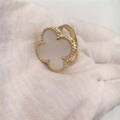 Kwaliteit VCARF78900 Van Cleef en Magisch Alhambra de Rings Geel Goud van Arpels met Bloemvorm fabriek