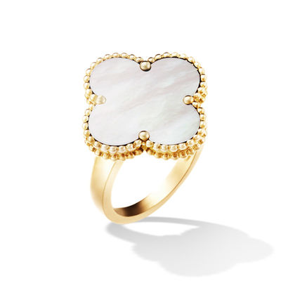 Kwaliteit VCARF78900 Van Cleef en Magisch Alhambra de Rings Geel Goud van Arpels met Bloemvorm fabriek