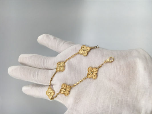 Kwaliteit Bloem Gevormde Gouden Armband 5 Motieven VCARO1IE00 van 18K voor Meisje/Vrouw fabriek