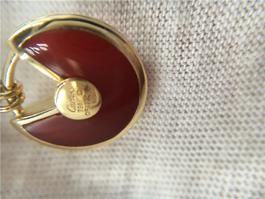 Kwaliteit XS de modelhigh end custom-Halsband 18K Rose Gold Carnelian van Juwelenamulette de fabriek