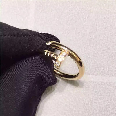 Kwaliteit 18K gele Gouden Spijker Ring No Gemstone, Eenvoudig Gouden Ring With Diamond fabriek