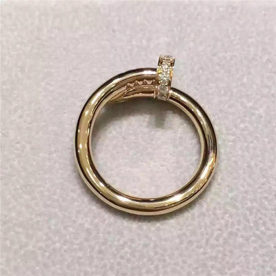 Kwaliteit 18K gele Gouden Spijker Ring No Gemstone, Eenvoudig Gouden Ring With Diamond fabriek