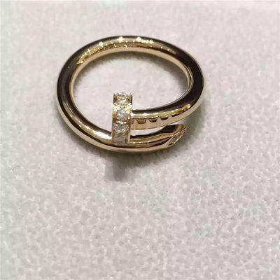 Kwaliteit 18K gele Gouden Spijker Ring No Gemstone, Eenvoudig Gouden Ring With Diamond fabriek