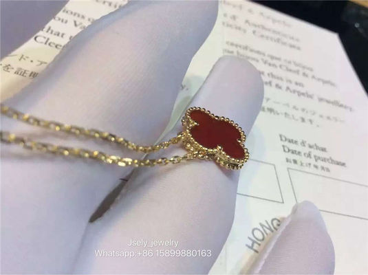 Kwaliteit Vintage Van Cleef en de Tegenhanger van Arpels Alhambra in het Oogparel van Gele Gouden Malachiettijgers fabriek