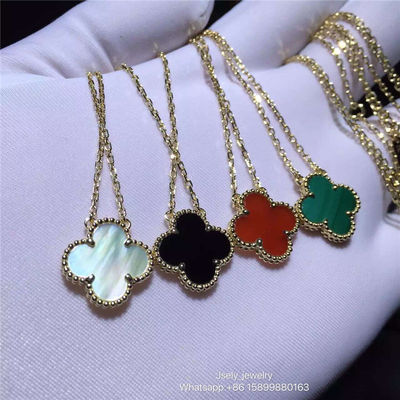 Kwaliteit Vintage Van Cleef en de Tegenhanger van Arpels Alhambra in het Oogparel van Gele Gouden Malachiettijgers fabriek