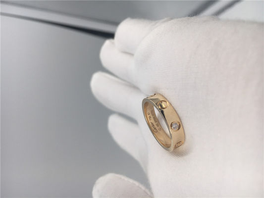 Kwaliteit Gele het Goud van de de Ringsb4056100 1 Diamant 18K van de liefdetrouwring fabriek
