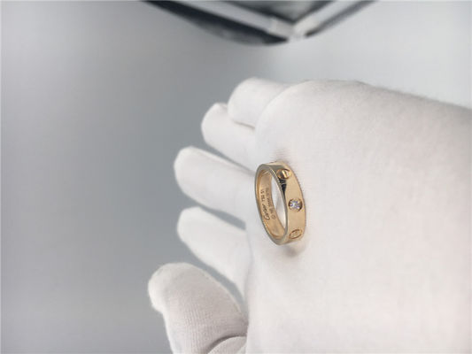 Kwaliteit Gele het Goud van de de Ringsb4056100 1 Diamant 18K van de liefdetrouwring fabriek