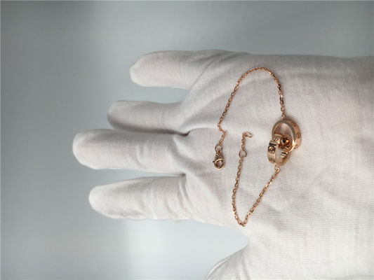 Kwaliteit B6027000 Met de hand gemaakte Luxe Gouden Juwelen 18K Rose Gold Love Bracelet fabriek