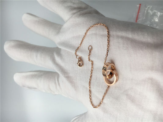 Kwaliteit B6027000 Met de hand gemaakte Luxe Gouden Juwelen 18K Rose Gold Love Bracelet fabriek