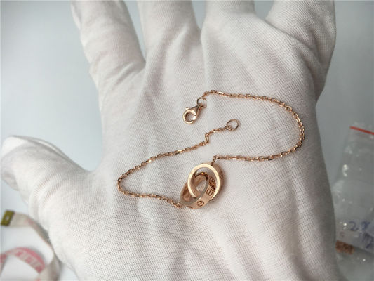 Kwaliteit B6027000 Met de hand gemaakte Luxe Gouden Juwelen 18K Rose Gold Love Bracelet fabriek