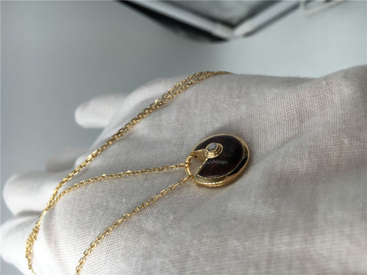 Kwaliteit 18K Rose Gold Luxury Gold Jewelry-Halsbandtegenhanger 0,09 Karaatdiamant fabriek