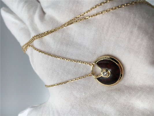 Kwaliteit 18K Rose Gold Luxury Gold Jewelry-Halsbandtegenhanger 0,09 Karaatdiamant fabriek