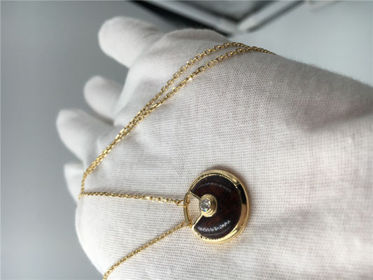 Kwaliteit 18K Rose Gold Luxury Gold Jewelry-Halsbandtegenhanger 0,09 Karaatdiamant fabriek