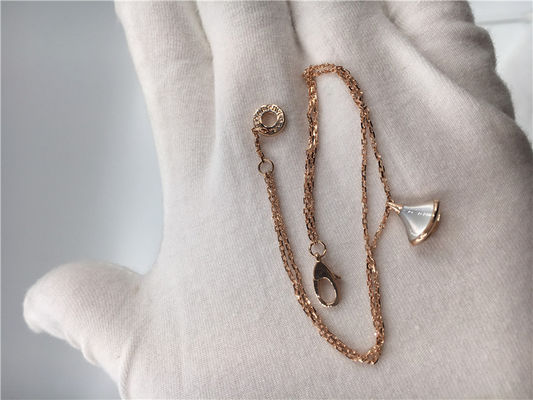 Kwaliteit De witte van de Juwelenjuwelen van de Tegenhangerluxe Armband 18K Rose Gold With White Mother van Parel fabriek
