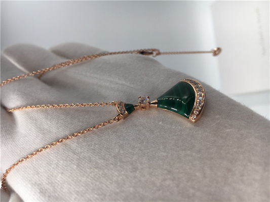 Kwaliteit Divas van de Juwelenjuwelen van de luxeluxe Droomhalsband CL857473 met Malachiet/Diamanten fabriek